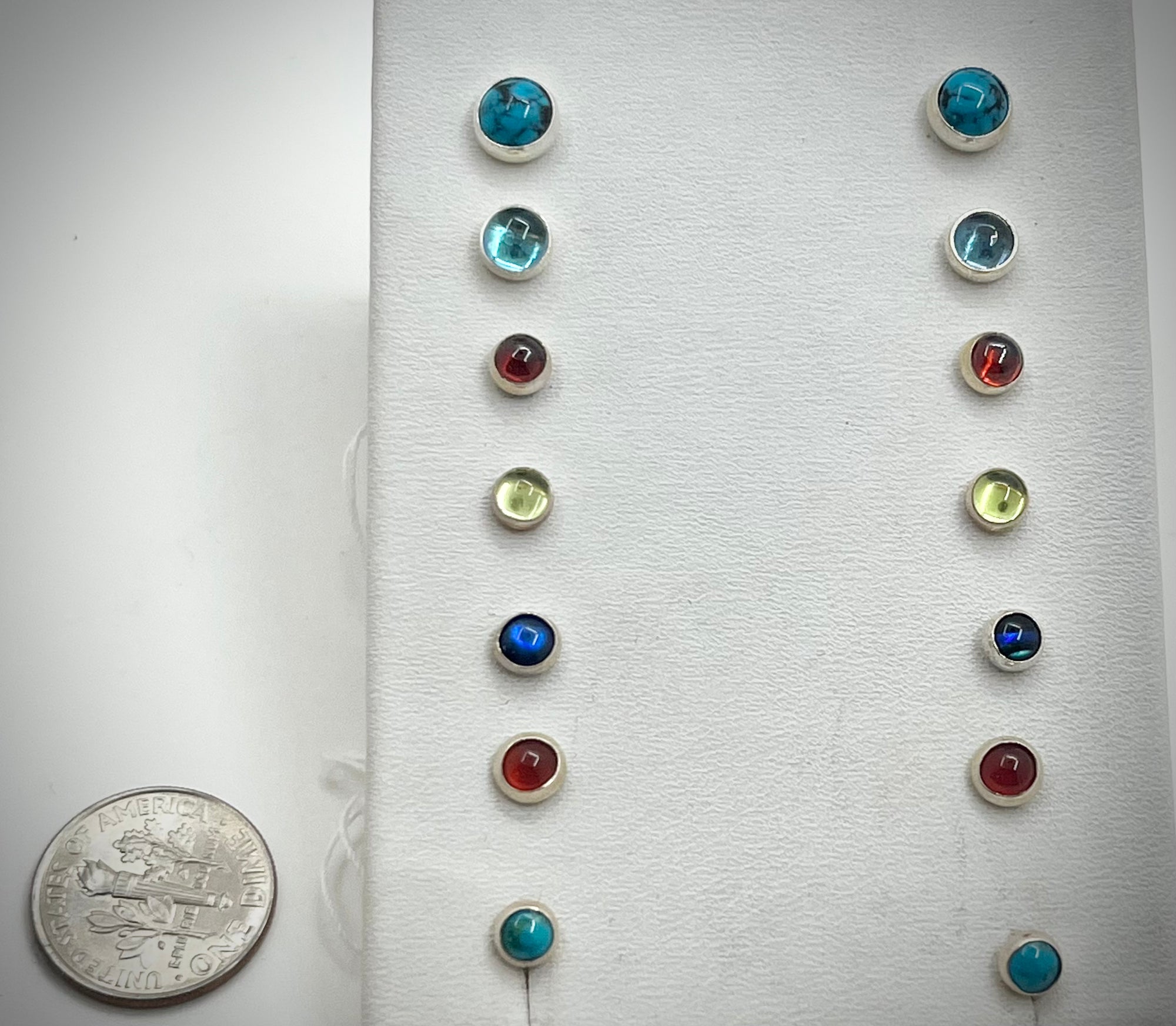 4mm Cabochon Stud Earrings