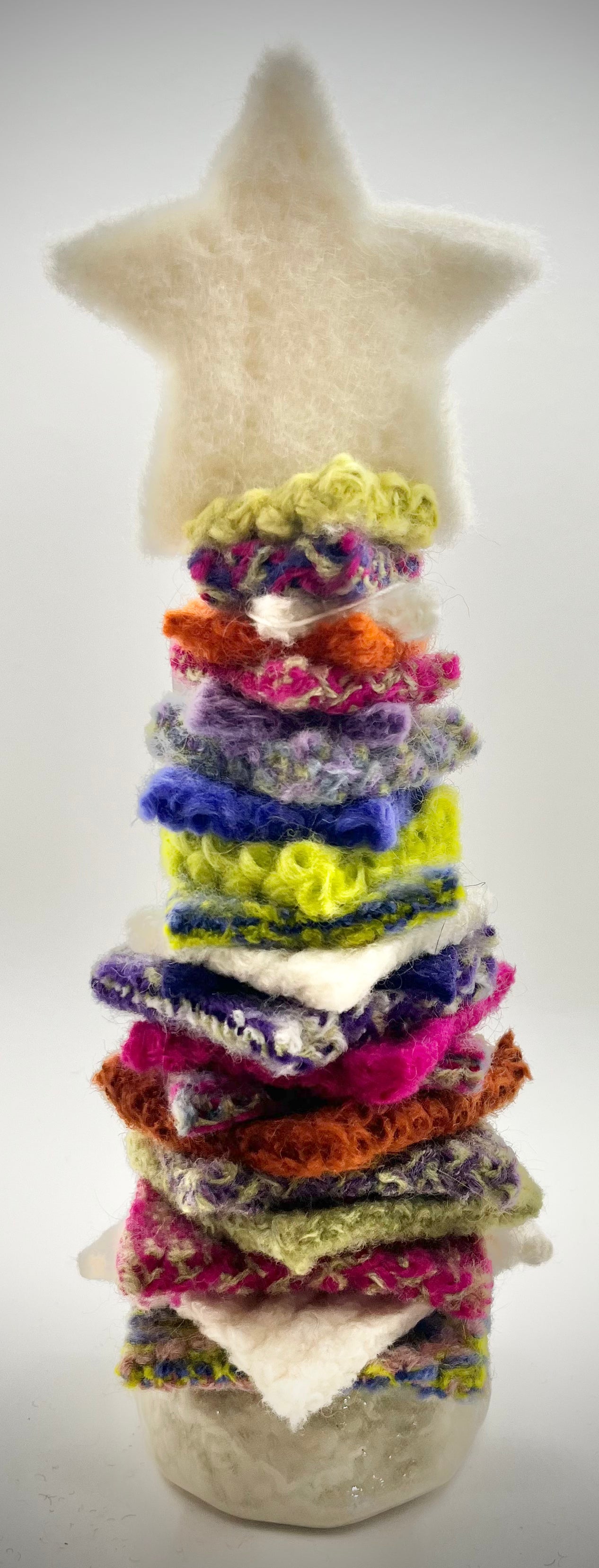Felted Christmas Tree - White Star