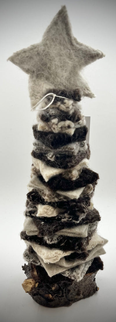 Felted Christmas Tree - Tan Star