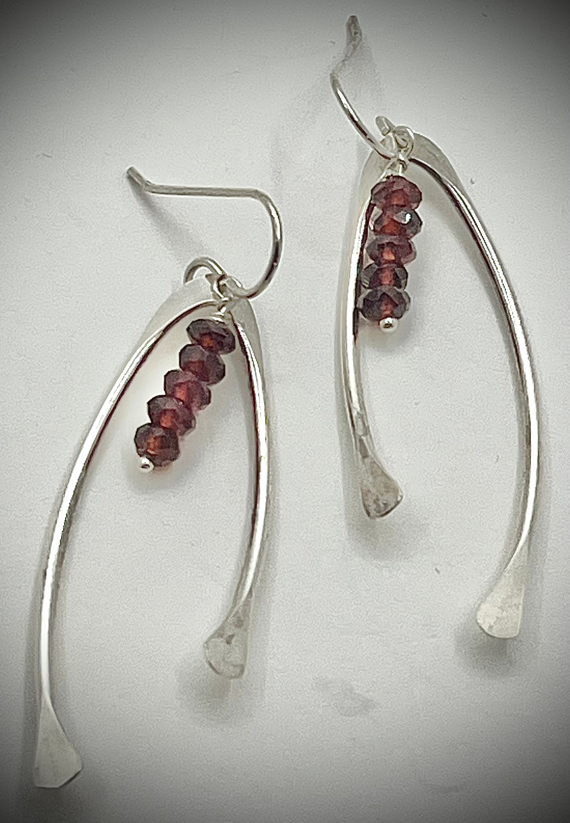 Wishbone Earrings with Gemstones