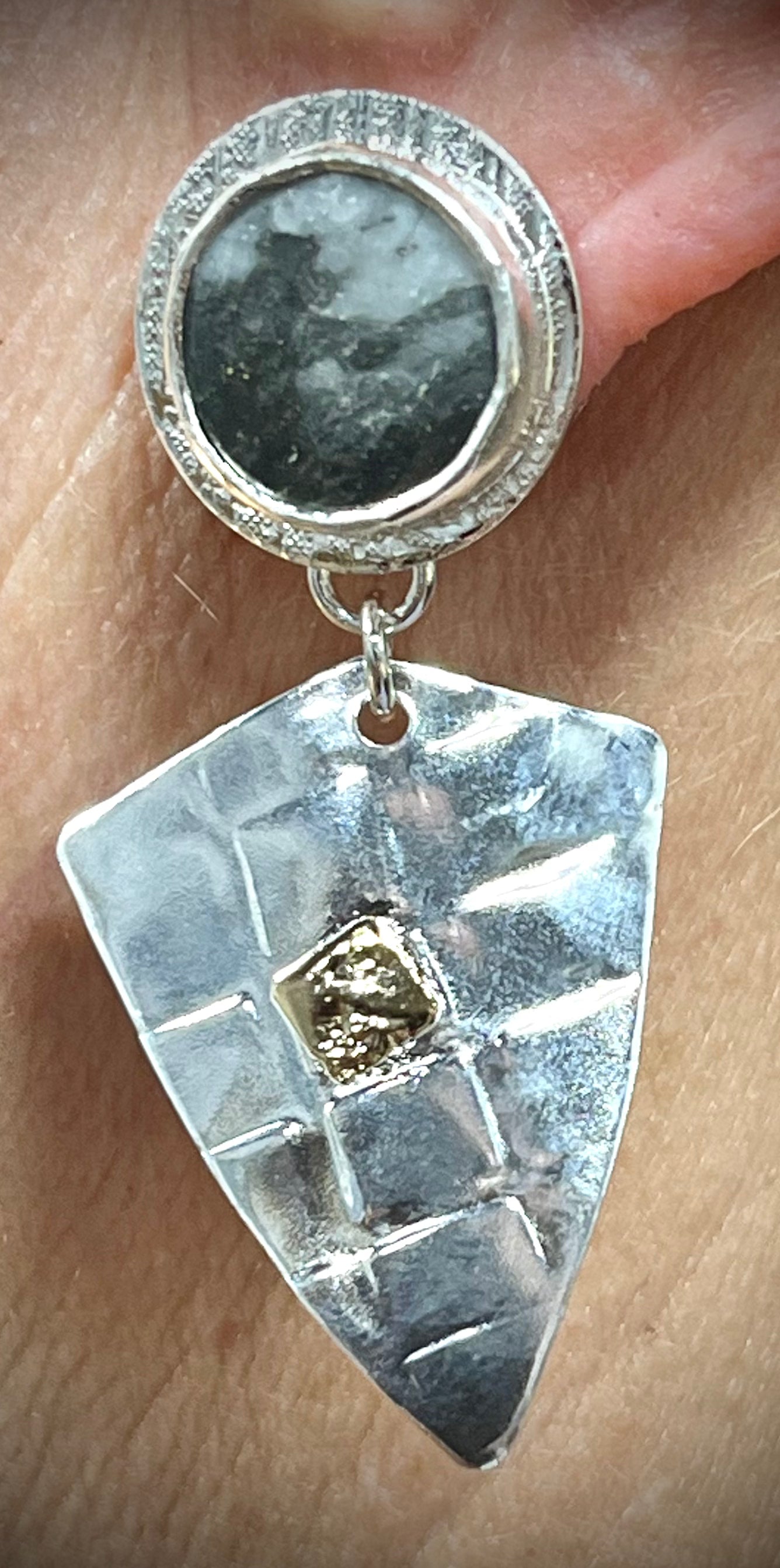 Jasper Shield Earrings