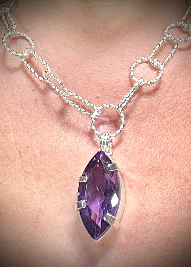 32 Carat Amethyst Necklace