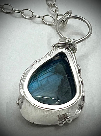 Cross Caged Labradorite Necklace