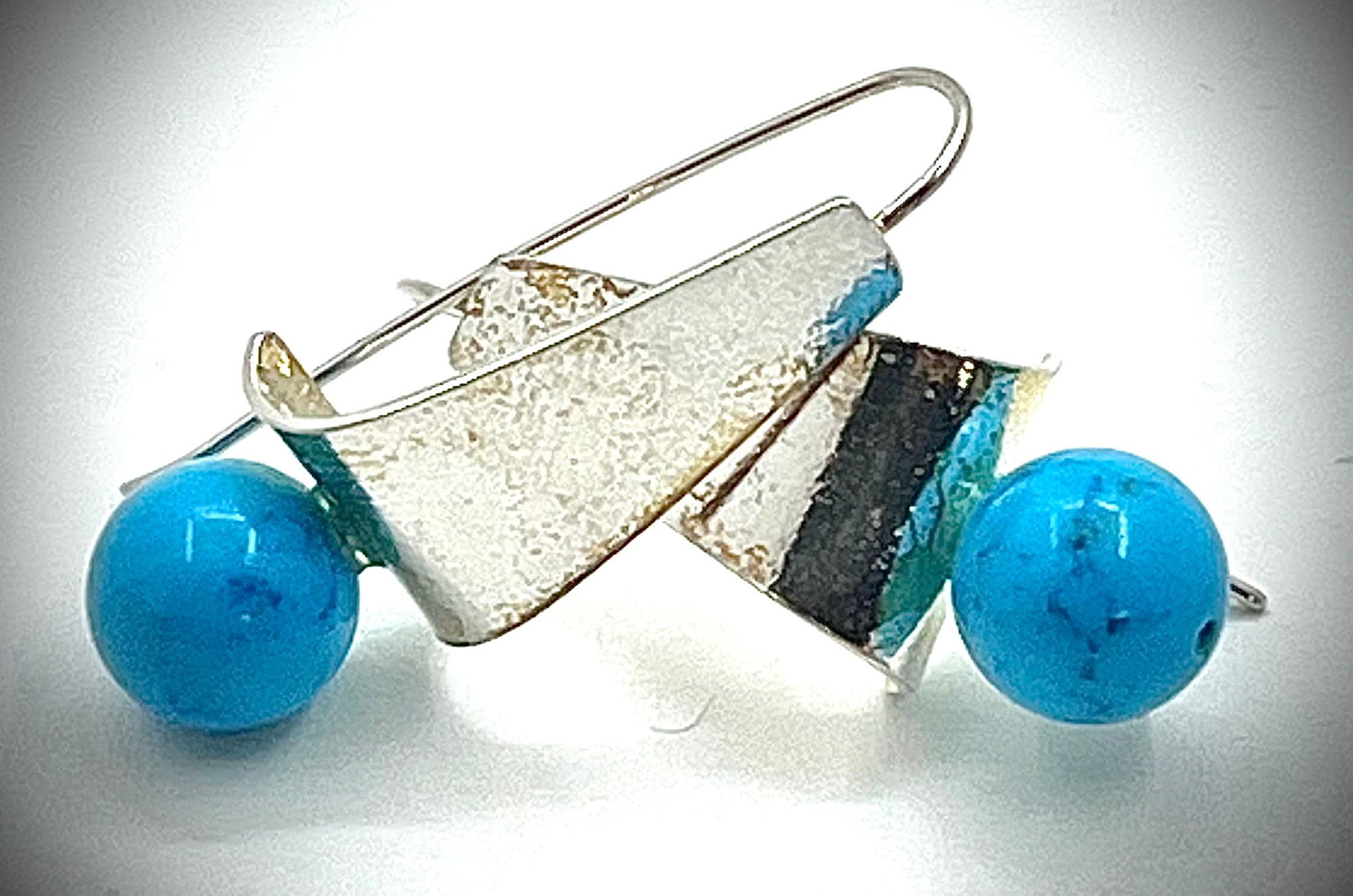 Sterling Tri Tuck Earrings