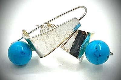 Sterling Tri Tuck Earrings