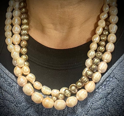 Triple Strand Pearl Necklace