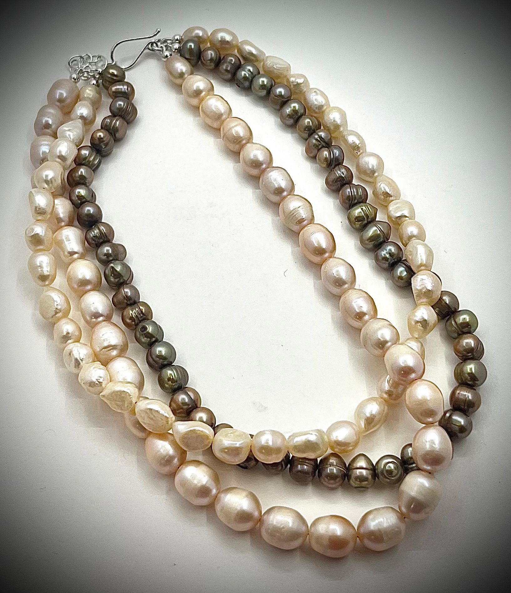 Triple Strand Pearl Necklace