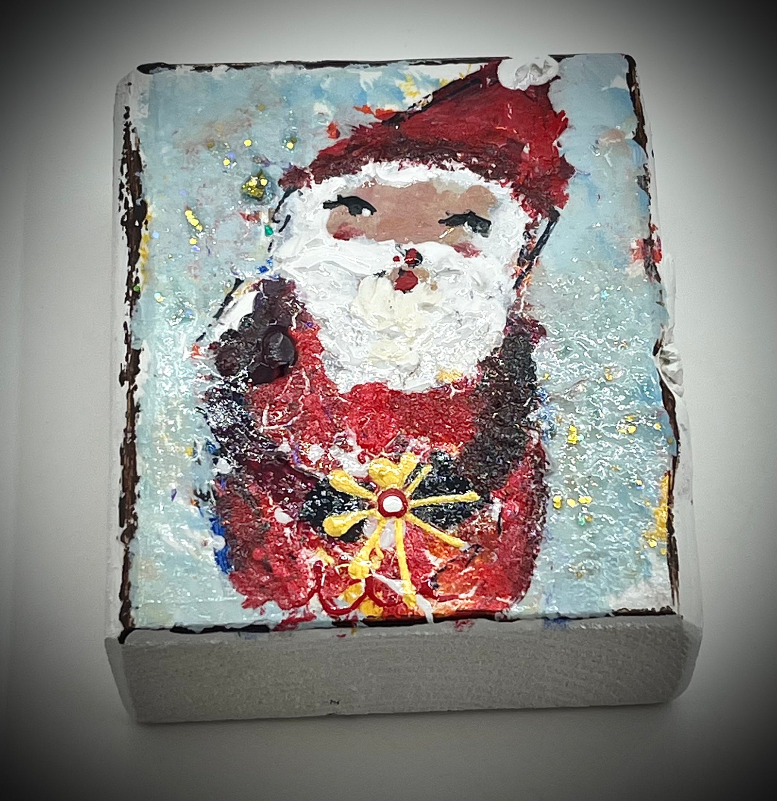 Santa Painted Block