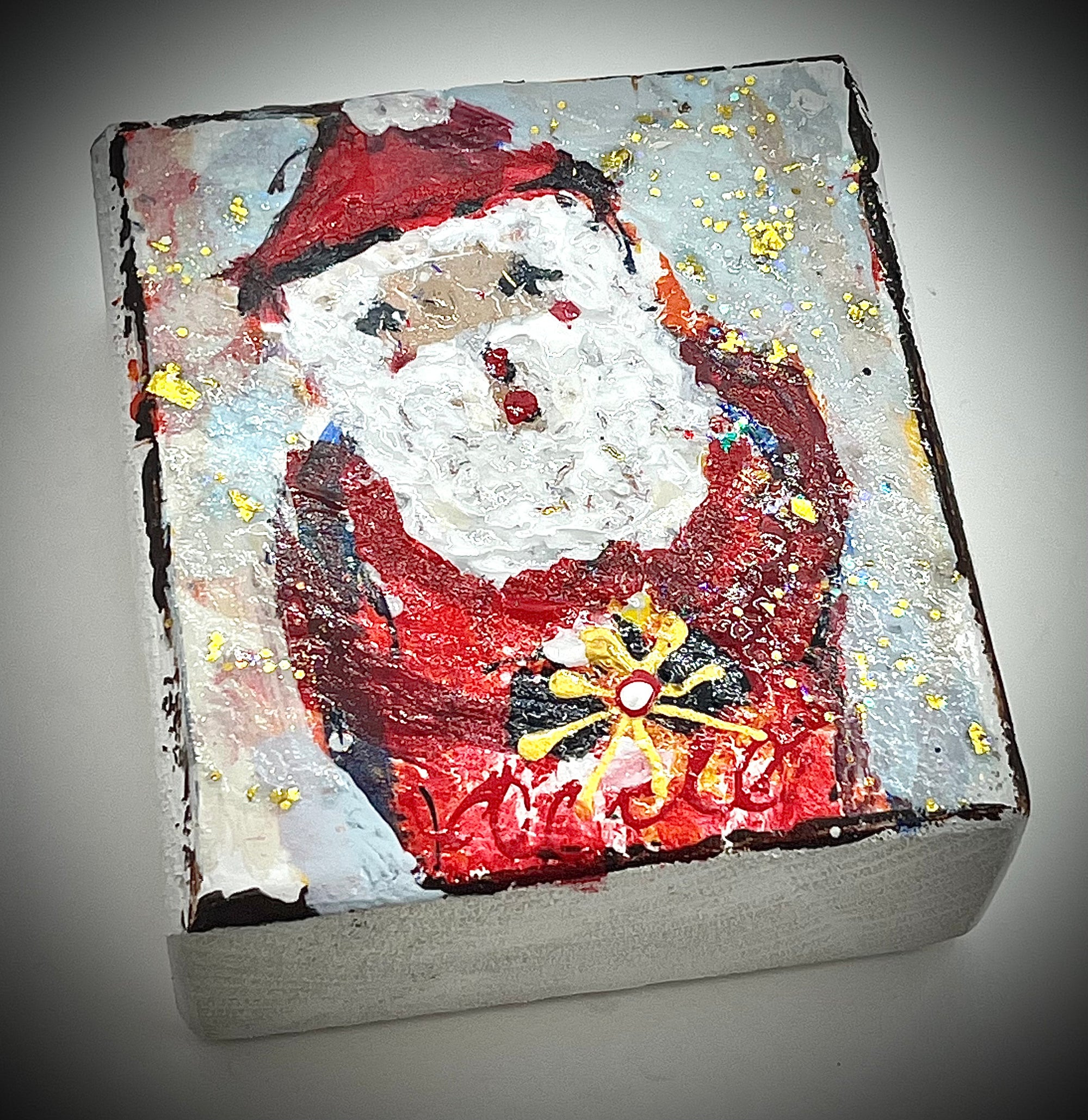 Santa Painted Block