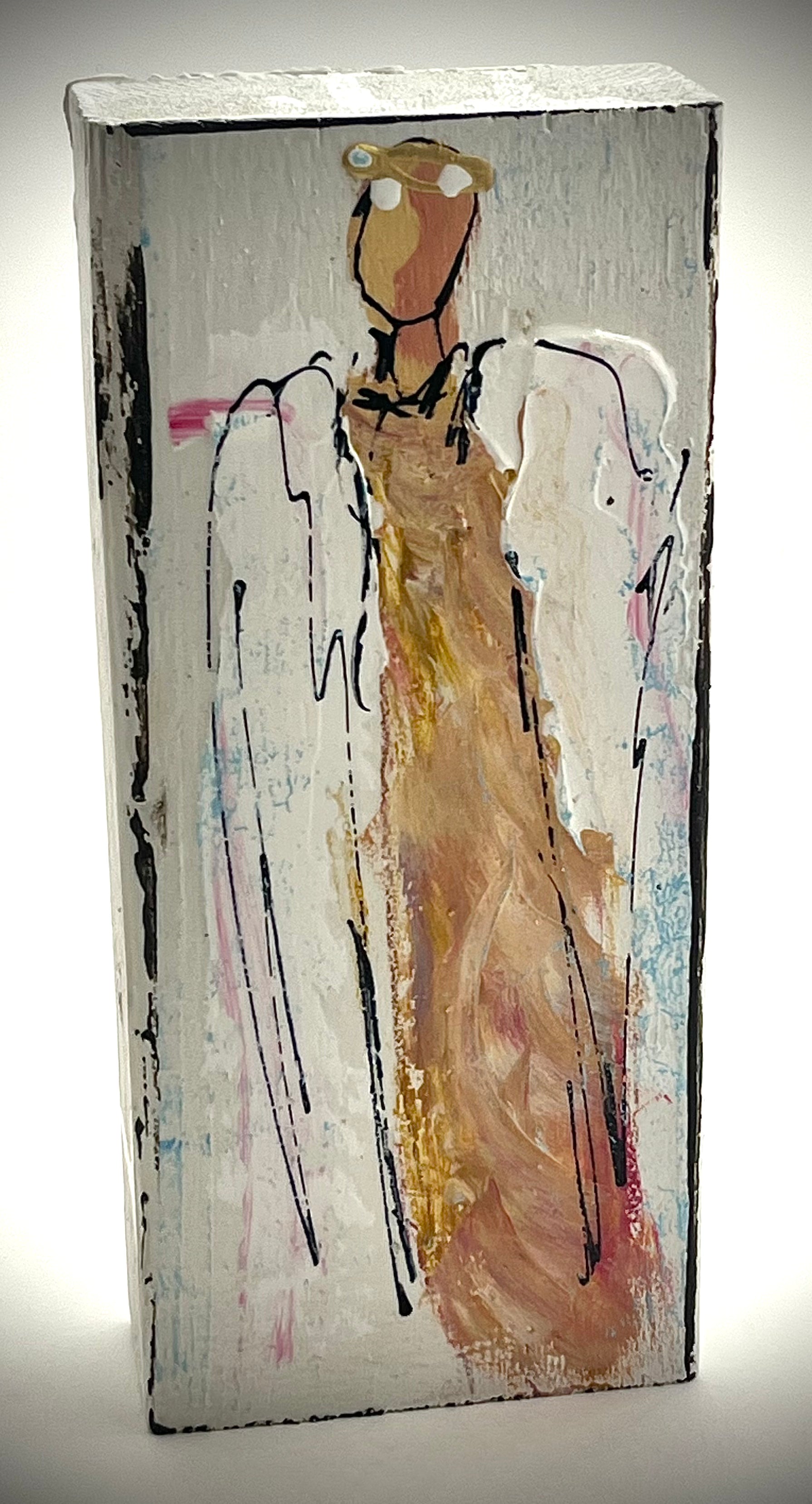 Angel Painted Wood