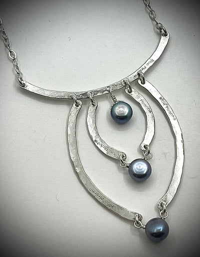 Sticks with Pearls Necklace