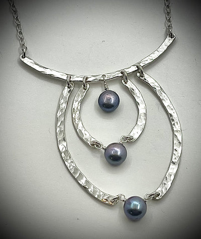 Sticks with Pearls Necklace