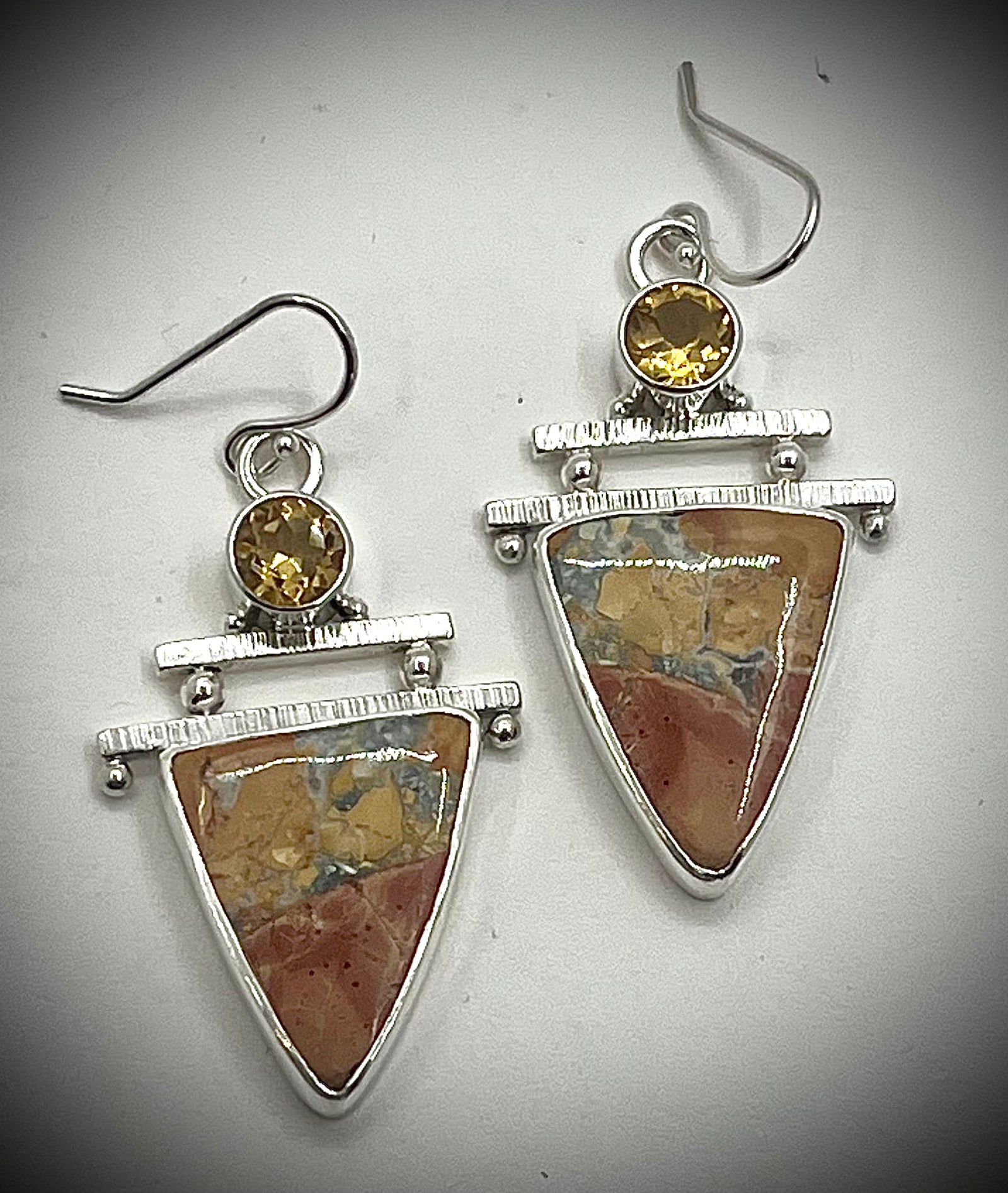 Maligano Jasper and Citrine Earrings