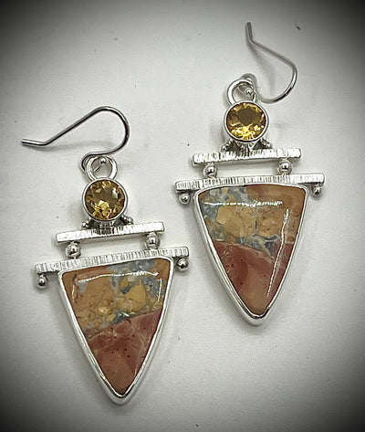 Maligano Jasper and Citrine Earrings