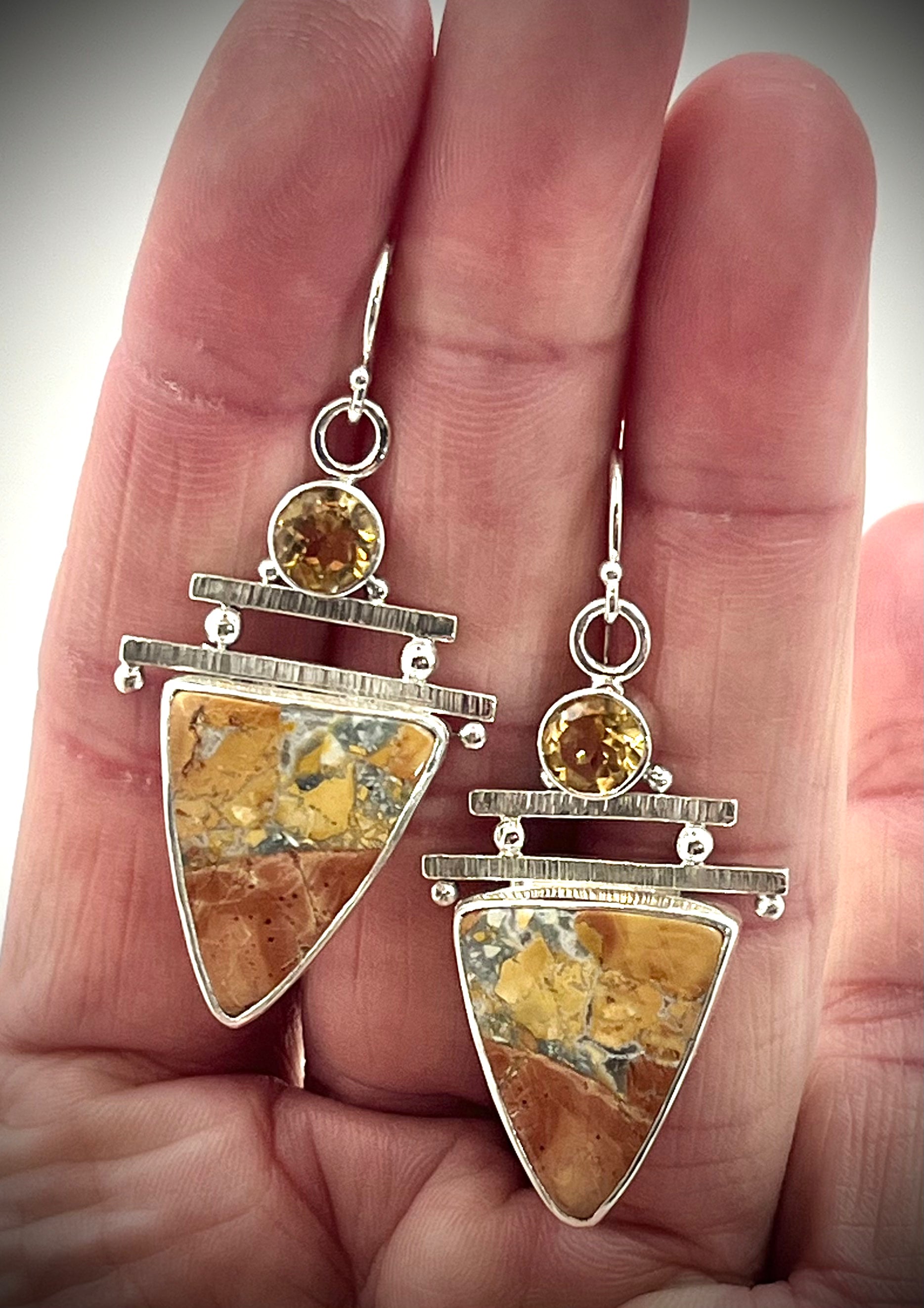 Maligano Jasper and Citrine Earrings