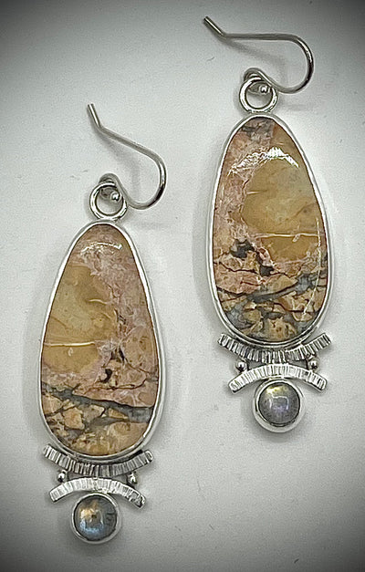 Maligano Jasper and Labradorite Earrings