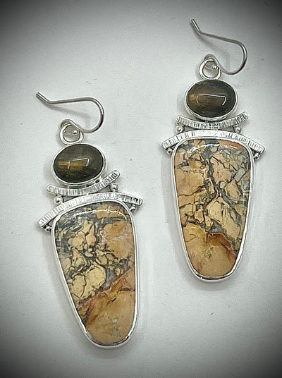Maligano Jasper and Labradorite Earrings