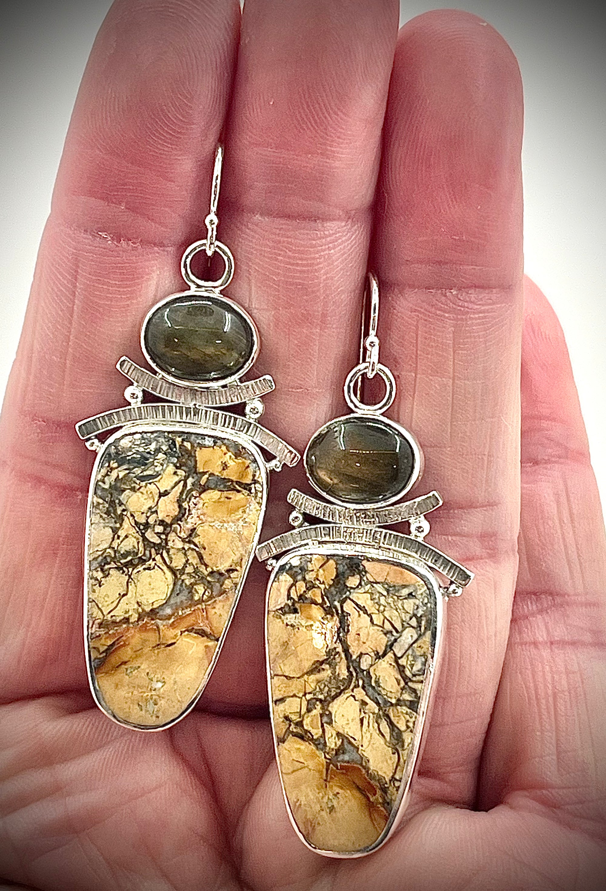 Maligano Jasper and Labradorite Earrings