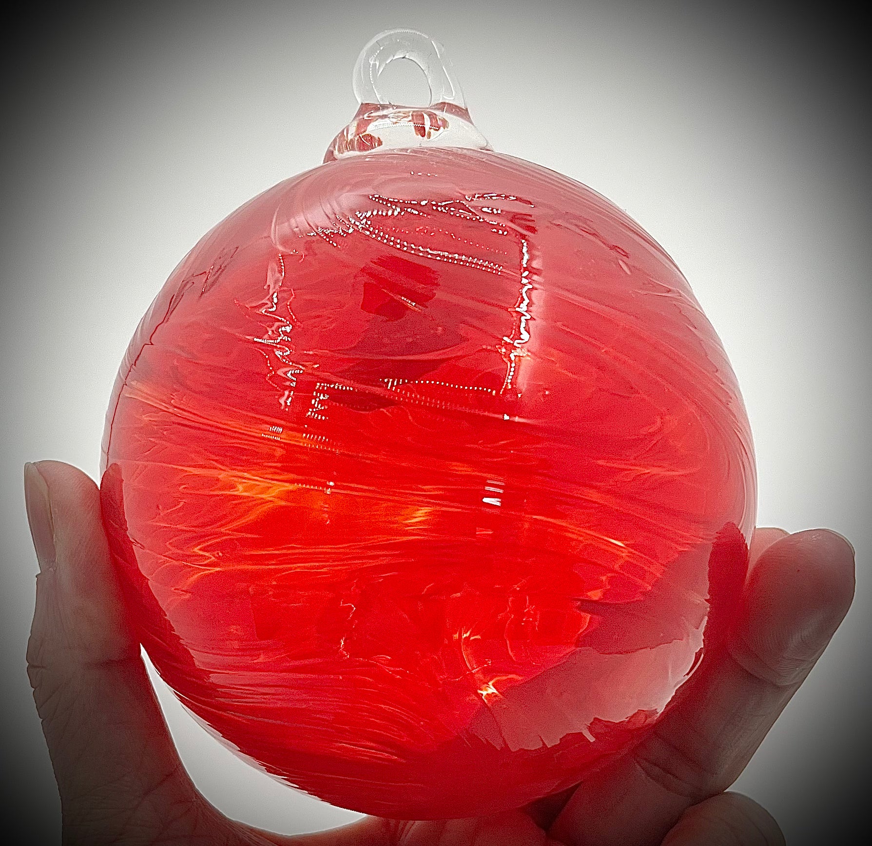 Red Swirl Ornament