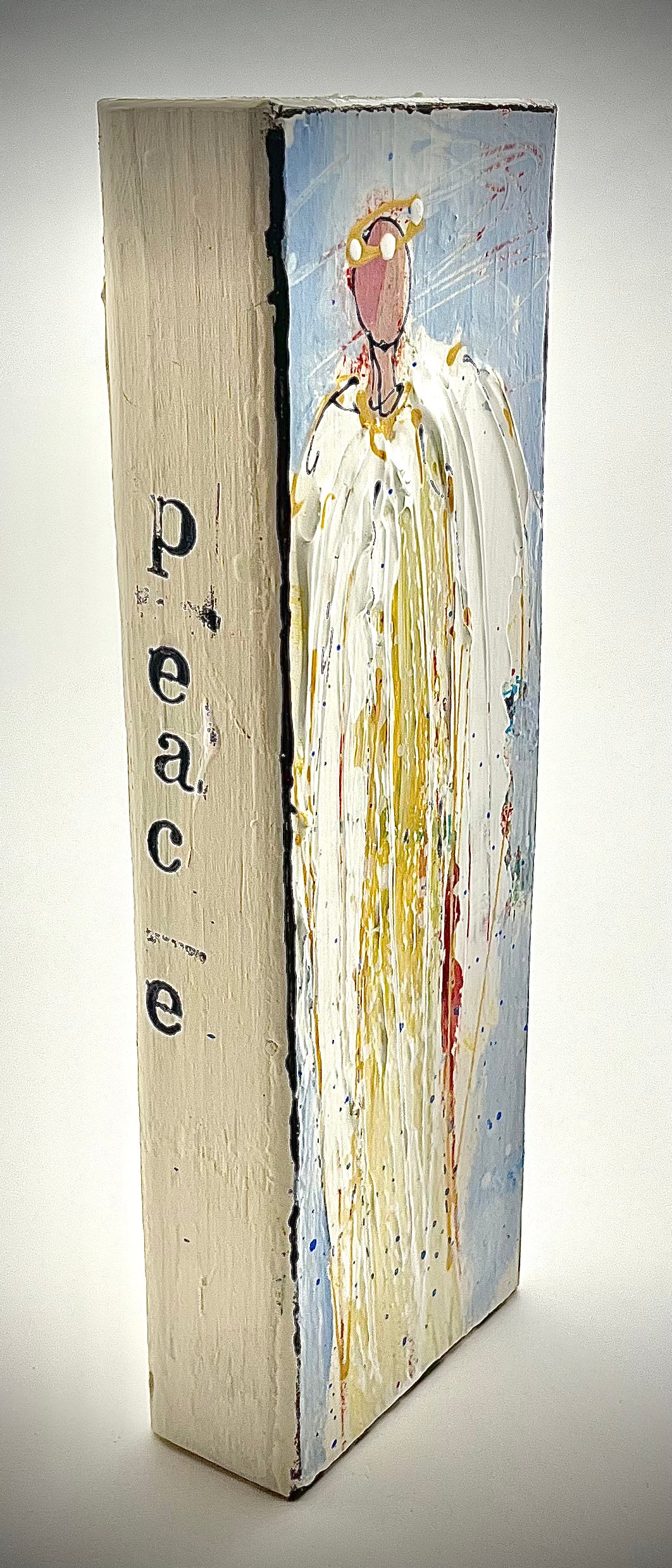 Peace Angel Painted Block