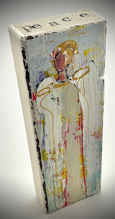 Peace Angel Painted Block