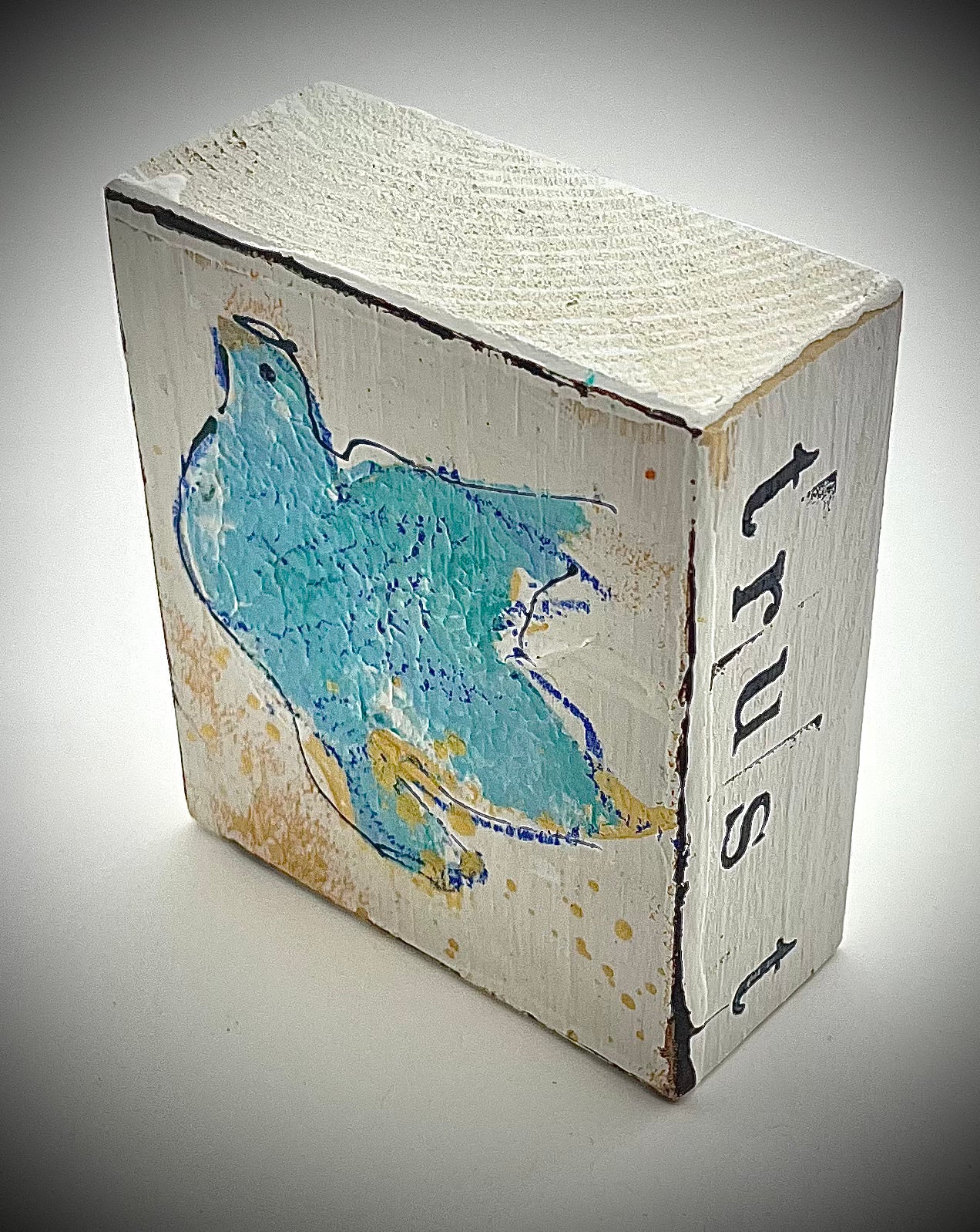 Trust Bird Painted Block