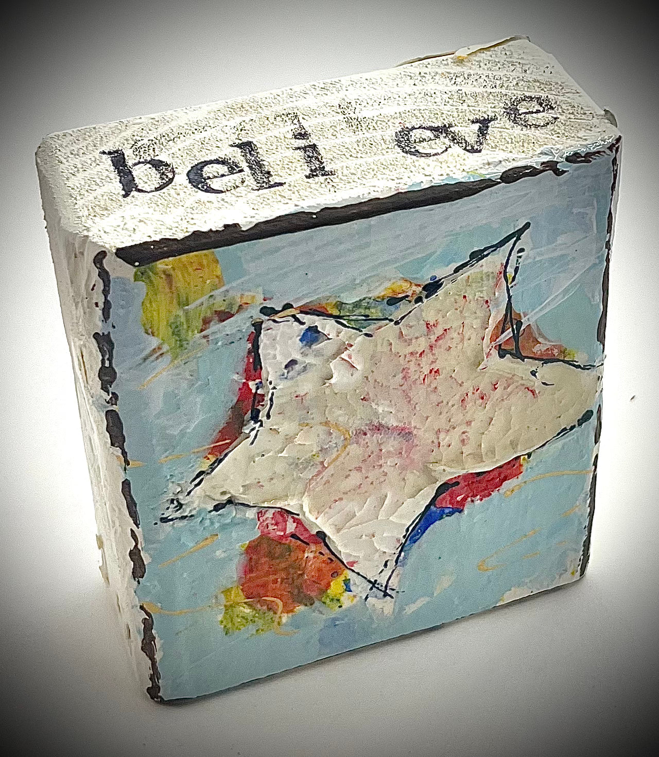 Star Believe Painted Wood