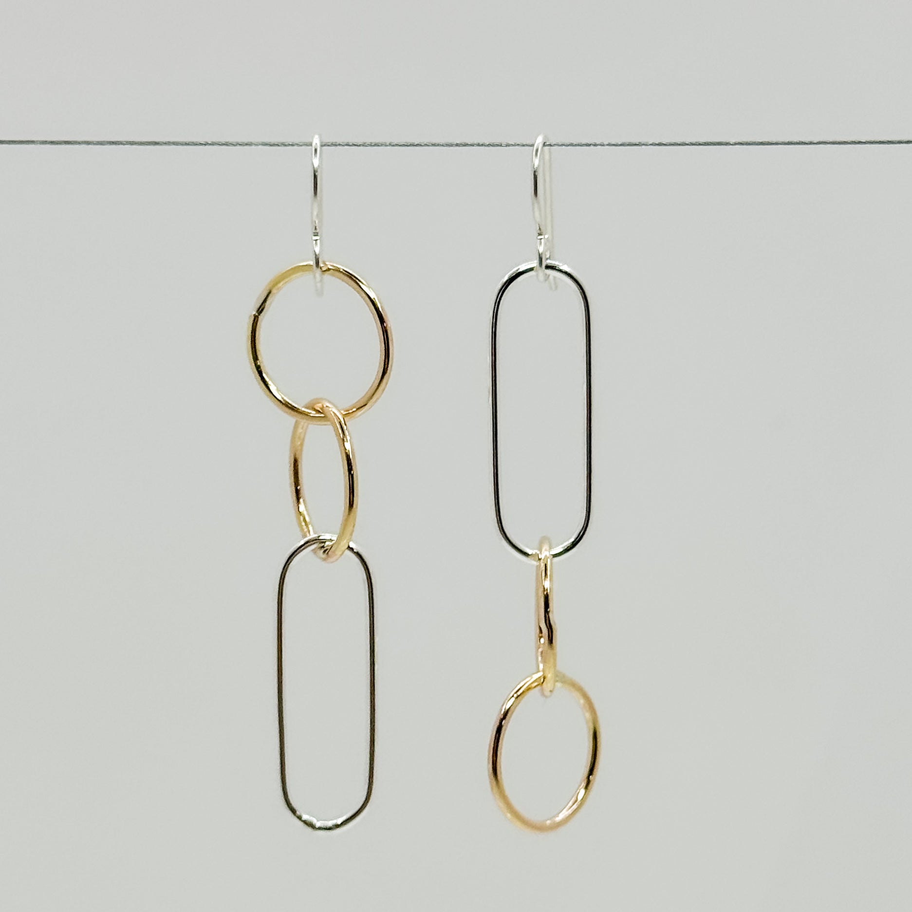 Everyday oval circle earrings