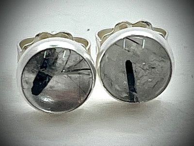 Tourmalated Quartz Stud Earrings
