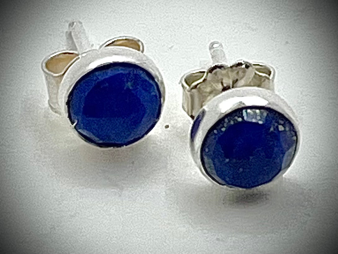 Lapis Stud Earrings