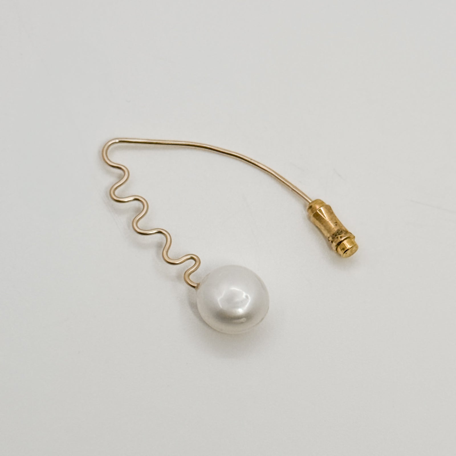 14k GF Pearl Pin with large white pearl
