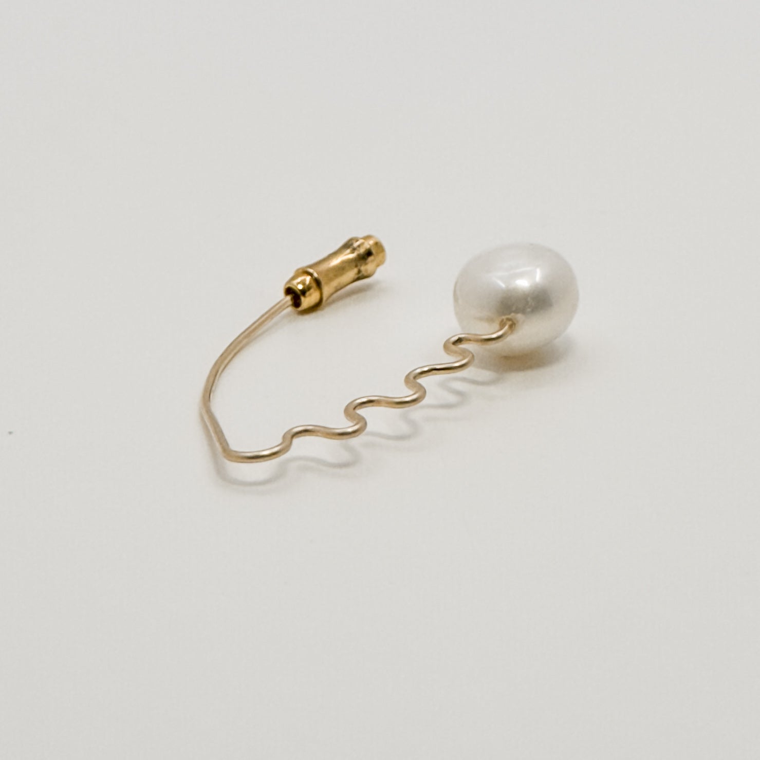 14k GF Pearl Pin with large white pearl
