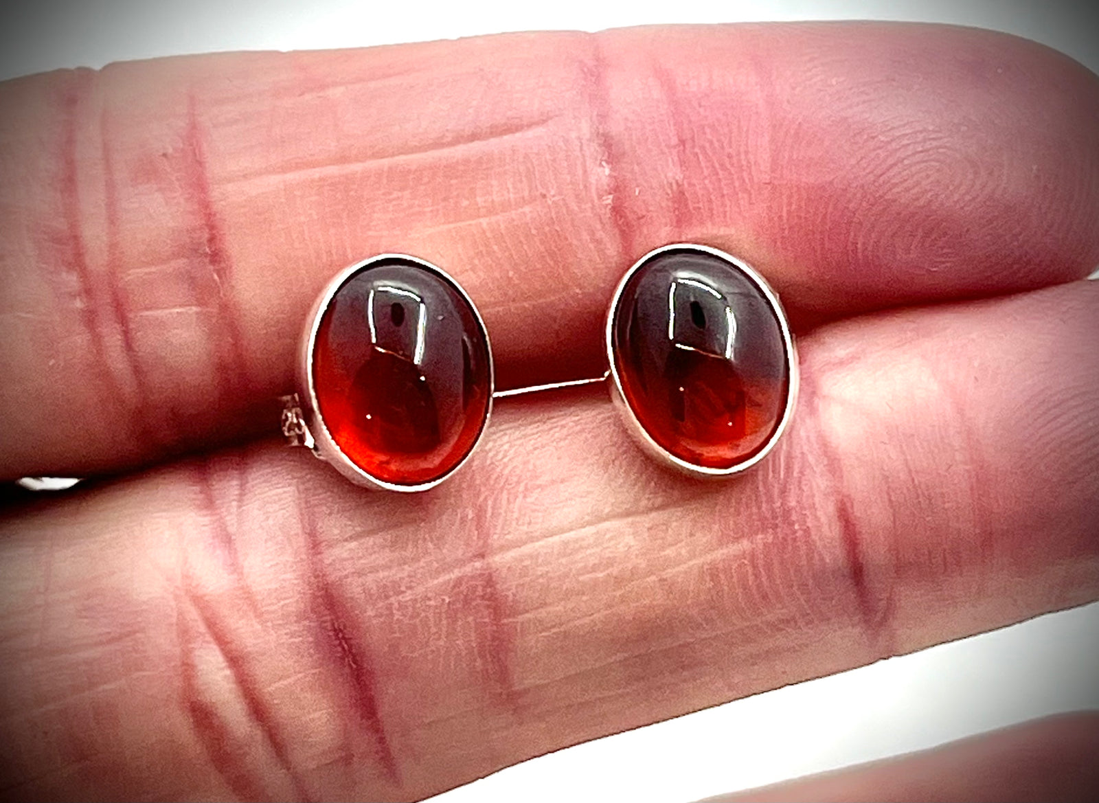 Carnelian Stud Earrings