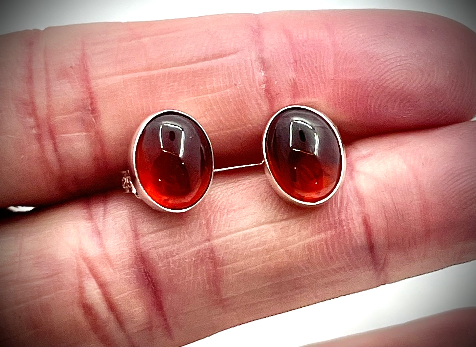 Carnelian Stud Earrings