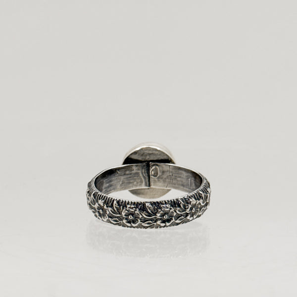 Moonstone in handmade bezel ring - Raiford Gallery Inc