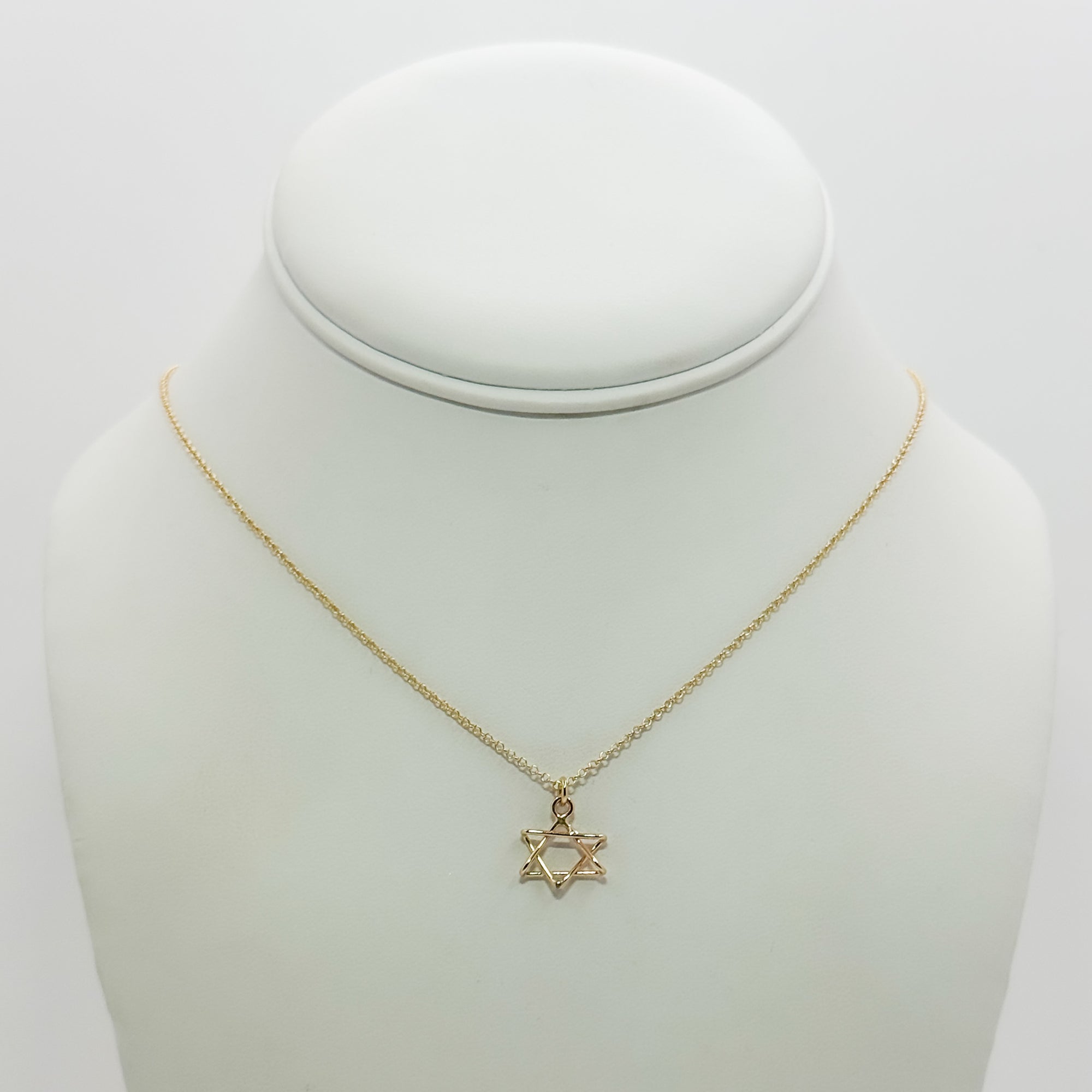 14k Gold Filled wire Star of David necklace