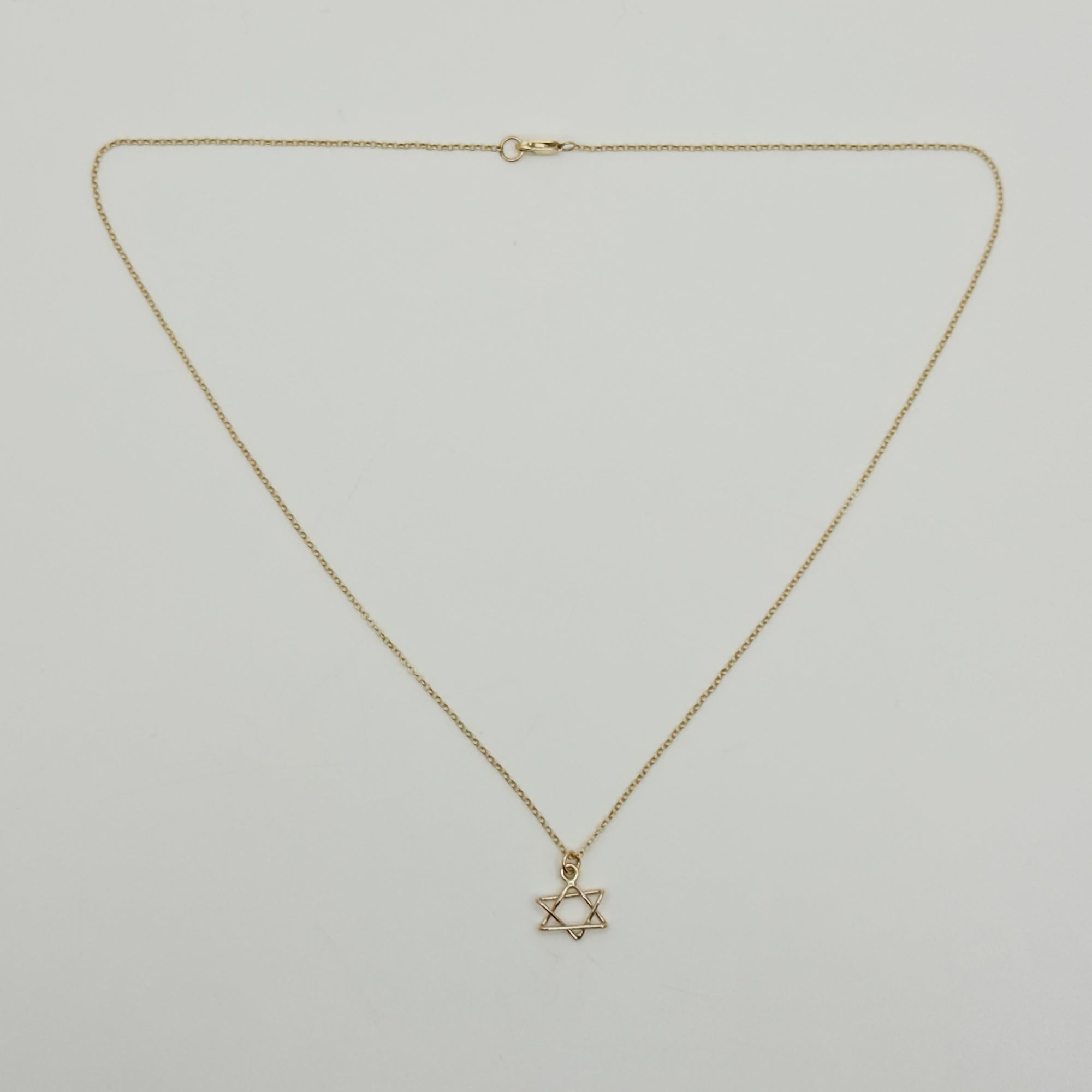 14k Gold Filled wire Star of David necklace