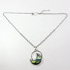 Crescent Moon Labradorite Pendant Necklace
