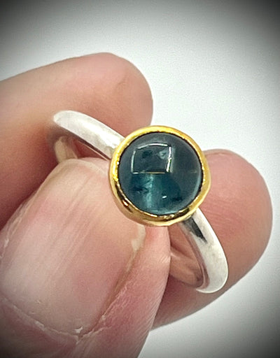 Deanna Ring with Blue Green Tourmaline