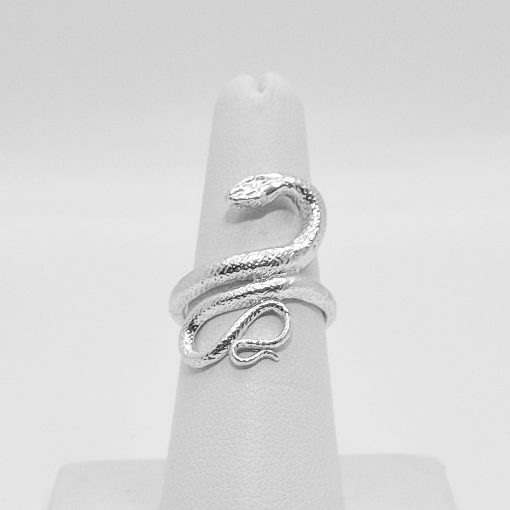 Snake Ring with curve head ring - Raiford Gallery Inc