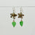 Citrine with glass leaf earrings