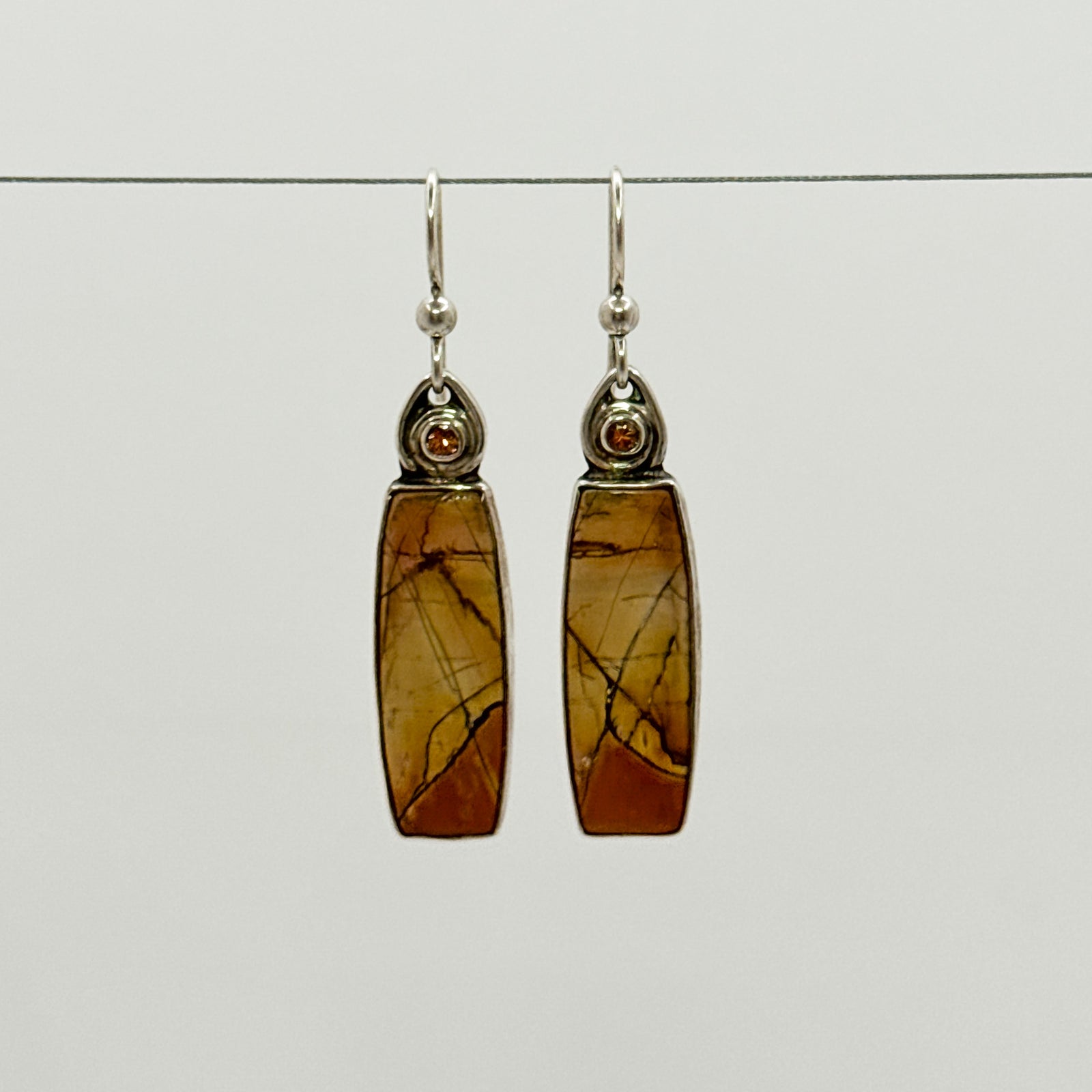 Jasper and citrine earrings