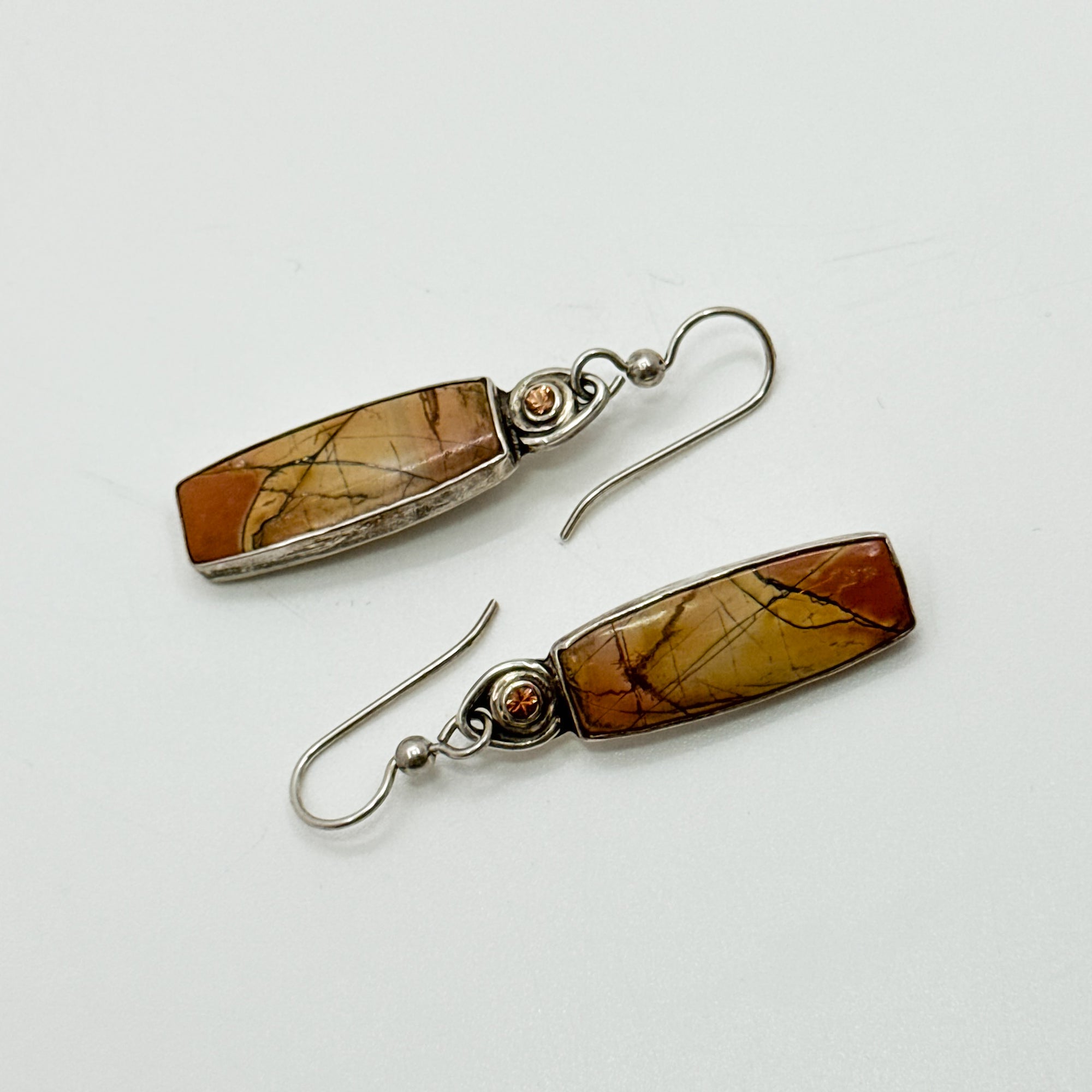Jasper and citrine earrings
