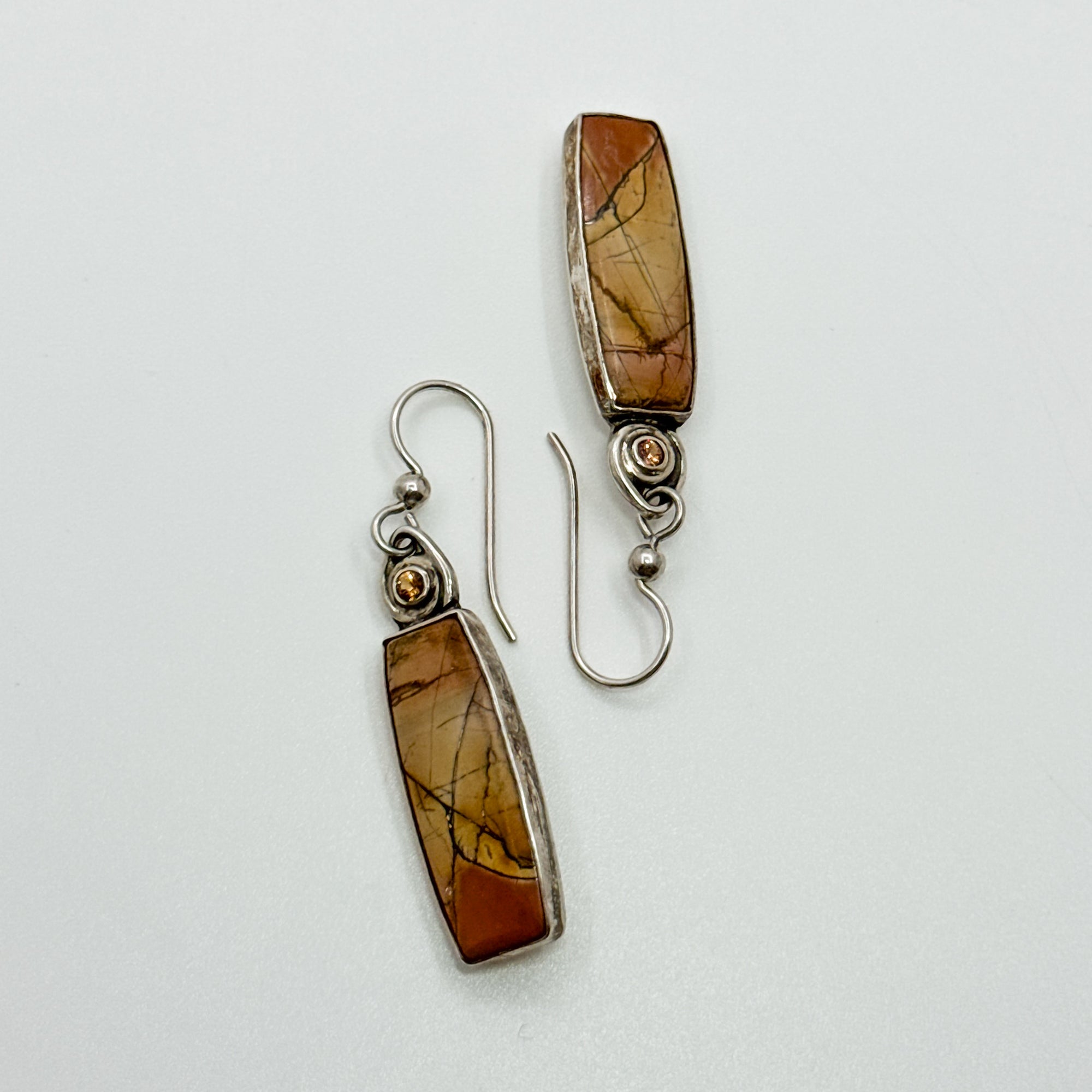 Jasper and citrine earrings