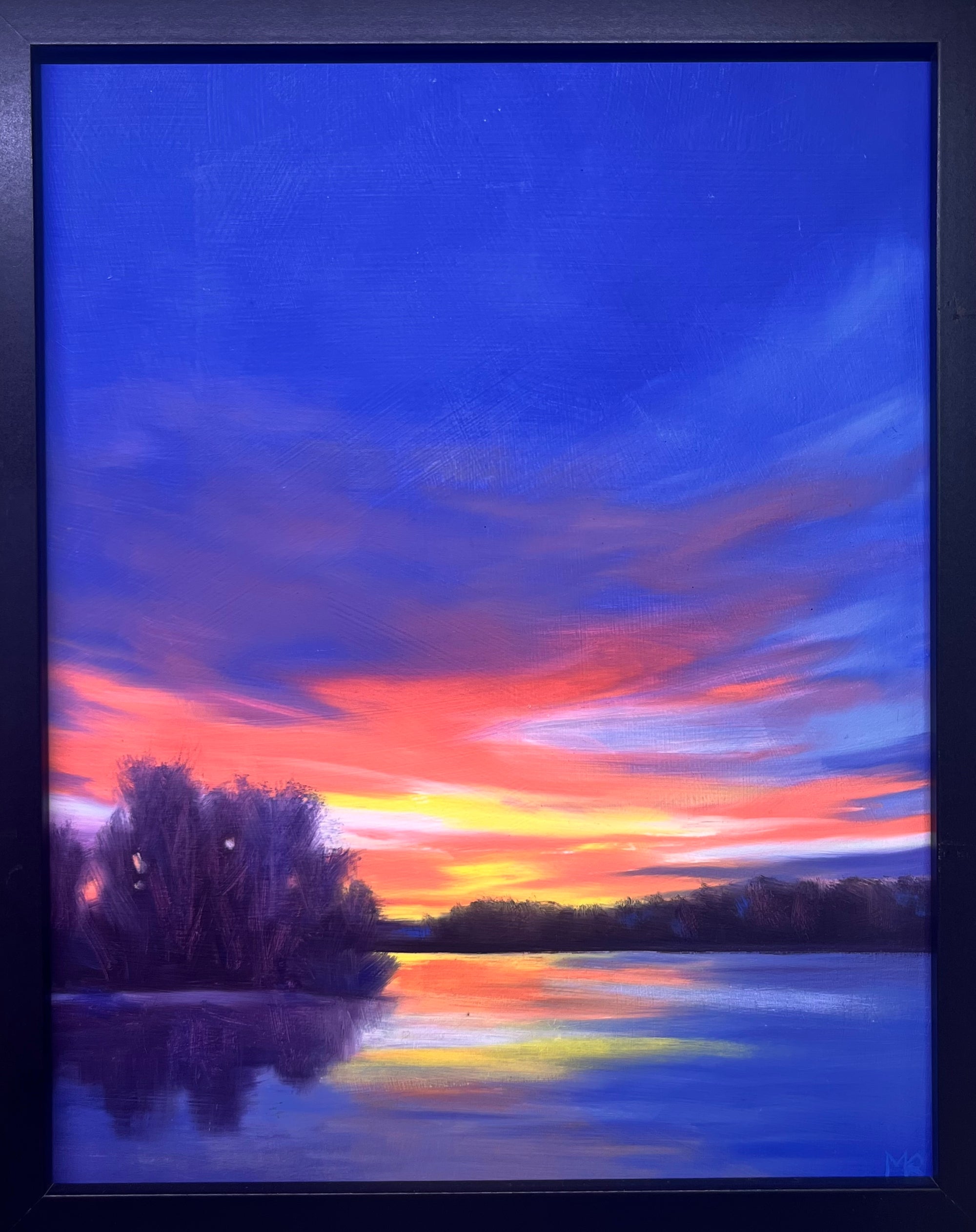 Marsh Sunset Oil Painting