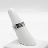 single silver band with dog paws ring