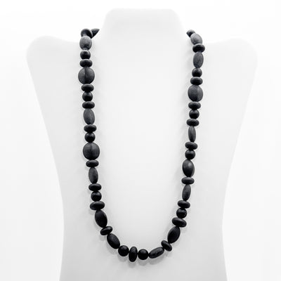 Sandblasted mixed bead necklace
