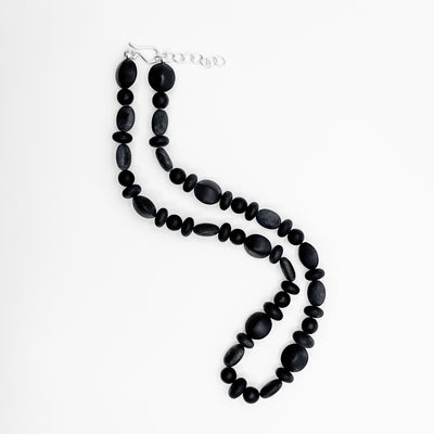 Sandblasted mixed bead necklace