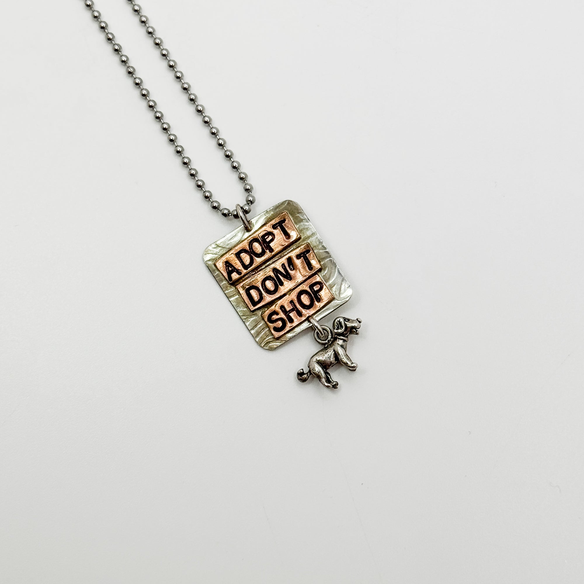 Adopt Don't Shop necklace