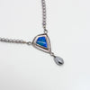 Light oxidized pearl & opal necklace